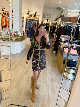 Kaleb Dress - Black Frond