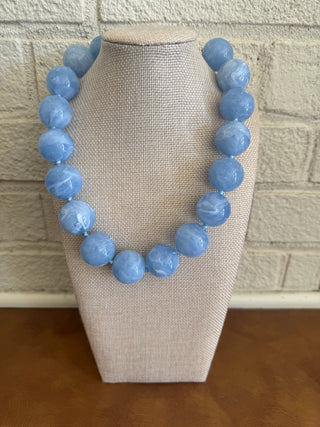 The Kenan Beaded Necklace - Blue