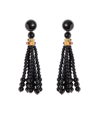 Greer Tassel Earrings in Jet