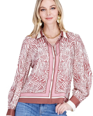 Kendall Scarf Puff Sleeve Blouse
