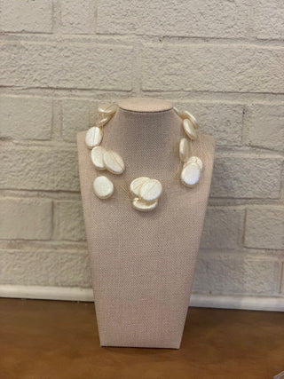 Celine Brushed Pearl Necklace