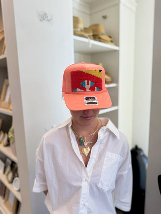 Trucker Hat - Kilim - Coral