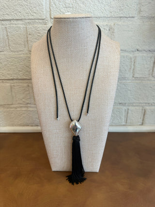 The Parker Tassel Necklace - Silver