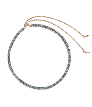 Liza Slider Necklace - Smoked Sapphire