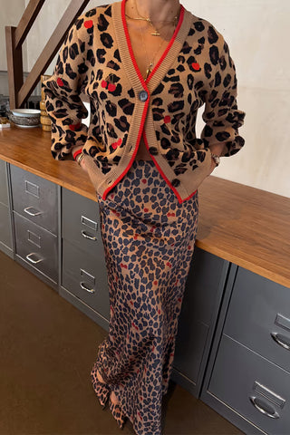 Cherry Leopard Dorris Skirt