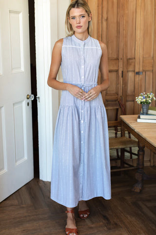Lucy 4 Basque Sleeveless Dress - James Stripe