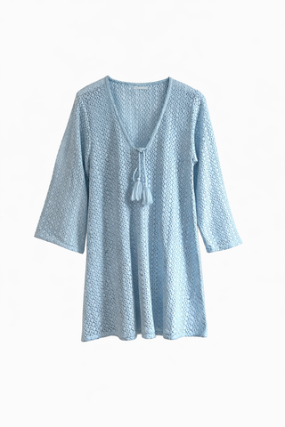 Sorrento Bell Sleeve Dress - Light Blue