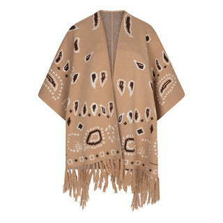 The Out West Poncho - Sand