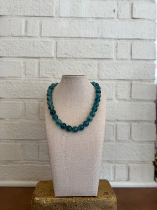 The Hadley Beaded Necklace - Navy