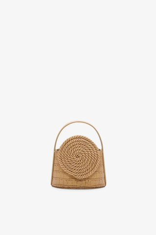 Mini Gunther Croco-Embossed Leather Bag - Warm Sand