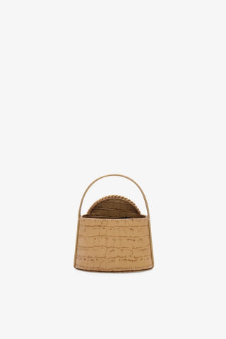 Mini Gunther Croco-Embossed Leather Bag - Warm Sand