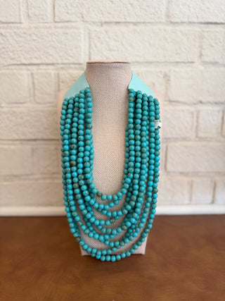 Ella Mini Long Necklace - Turquoise