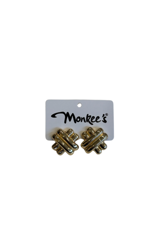 The Criss Cross Studs - Gold