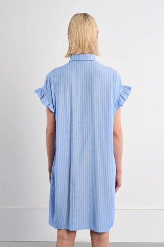 Hazel Smocked Mini Dress - Blue