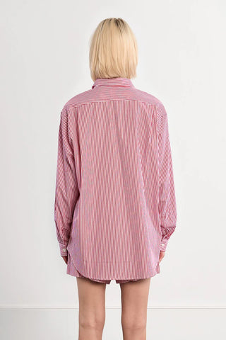 Cameron Button Down Top - Red