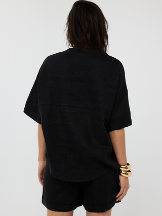 Camila Oversized Linen Blouse