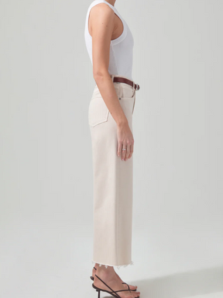 Lyra Wide Leg Crop Jean - Almondette