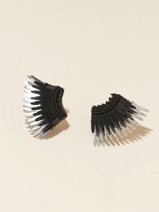 Mini Madeline Earrings - Black/Silver