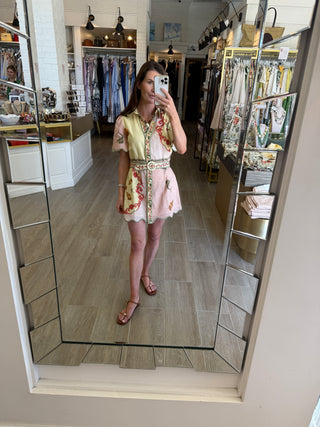 Poppy Mini Dress - Blush Shell