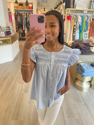 Randy Ruffle Sleeve Blouse