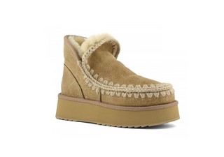 Eskimo 18 Platform Boot - Crackled Old Beige