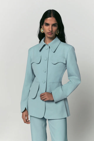 Tamara Suit Jacket - Celadon Blue