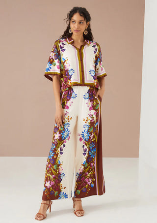The Geri Pant - Prairie Floral Cinnamon Ivory