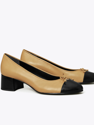 Cap Toe Pump 45MM - Ginger Shortbread/Perfect Black