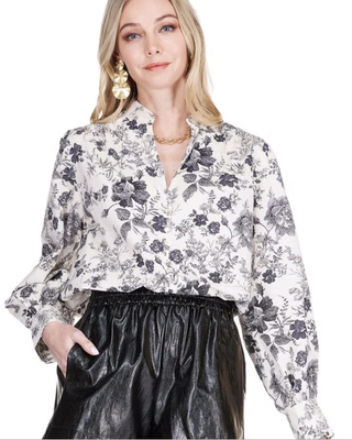 Grace Front Split Button Top