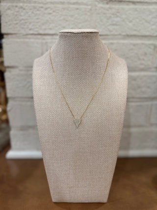 Flat Pave Heart - Small