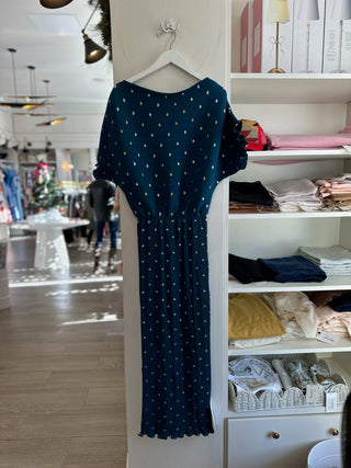 Plisse Tilly Dress - Teal