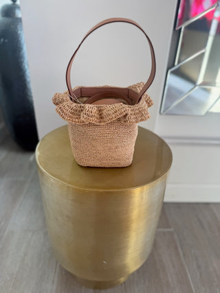 Laith Crochet Top Handle Bag - Natural