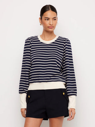 Contrast Bishop Sleeve Top