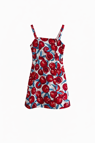 Cherry Blossom Sleeveless Midi Dress