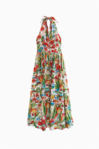 Cocktail Off-White Maxi Dress