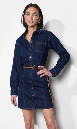 Calista Denim Shirt Dress