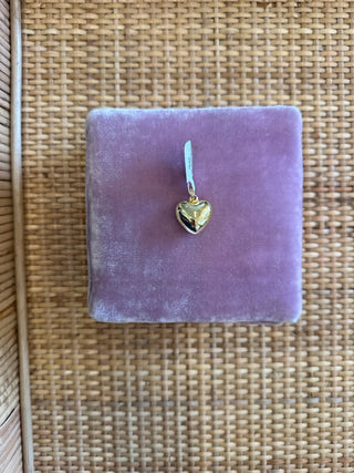 Puff Heart Charm - Gold