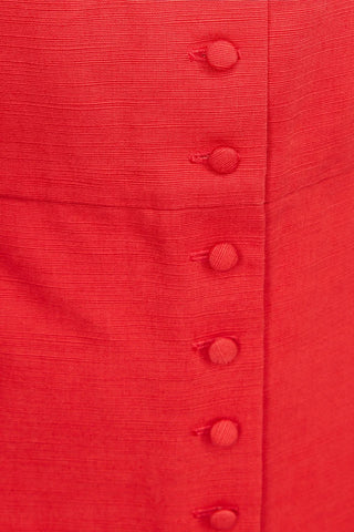Amoako Dress Summer Linear - Red