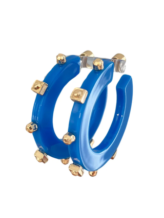Solid Jewel Hoop - Large - Berry Blue