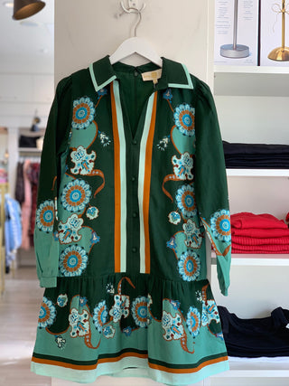 MNA Dress - Teal Floral