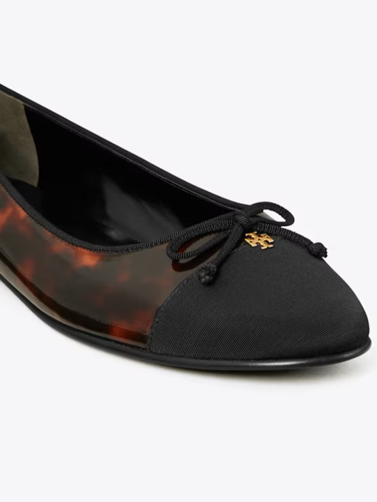 Cap Toe Ballet Flat Tortoise Patent - Main Image