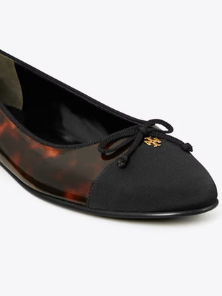 Cap Toe Ballet Flat - Tortoise Patent