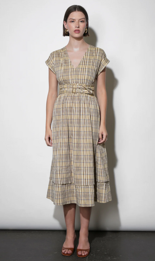 Elizabeth Belted Midi Dress