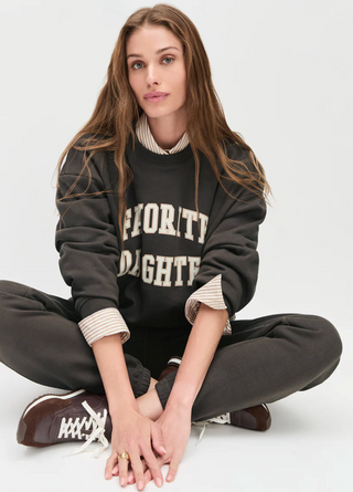 Collegiate Sweatshirt - Coffee/Gardenia