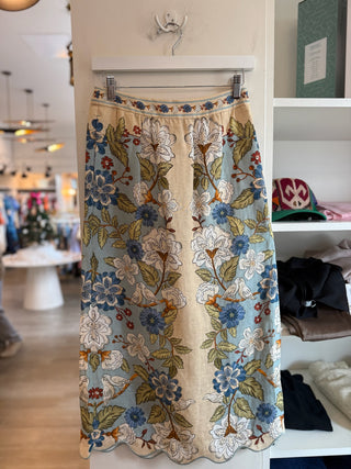 Garden Scarf Midi Skirt