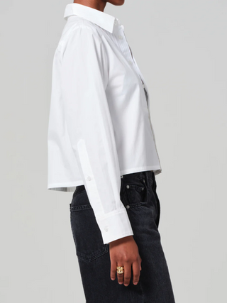 Fino Boxy Cropped Tuxedo Top
