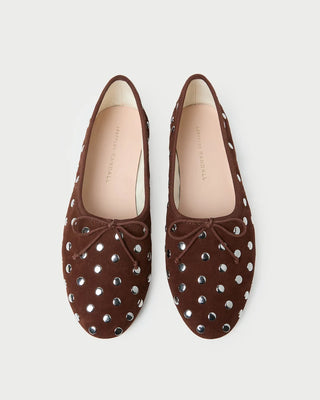 Landon Soft Ballet Flat - Espresso/Silver