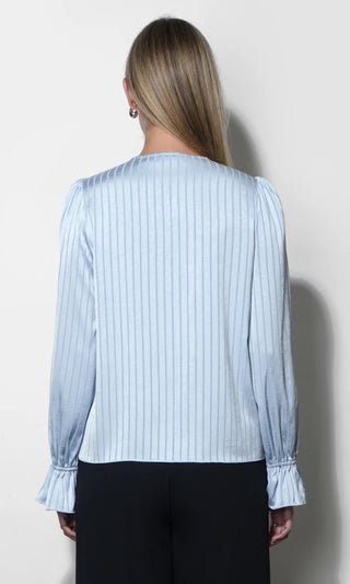 Remi Lace Up Ruffle Blouse
