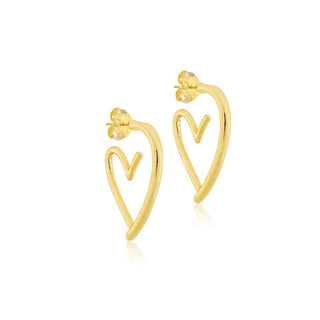 Sarina Studs - Shiny 18K Gold Plated