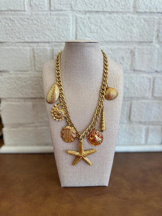 Bora Charm Necklace - Gold